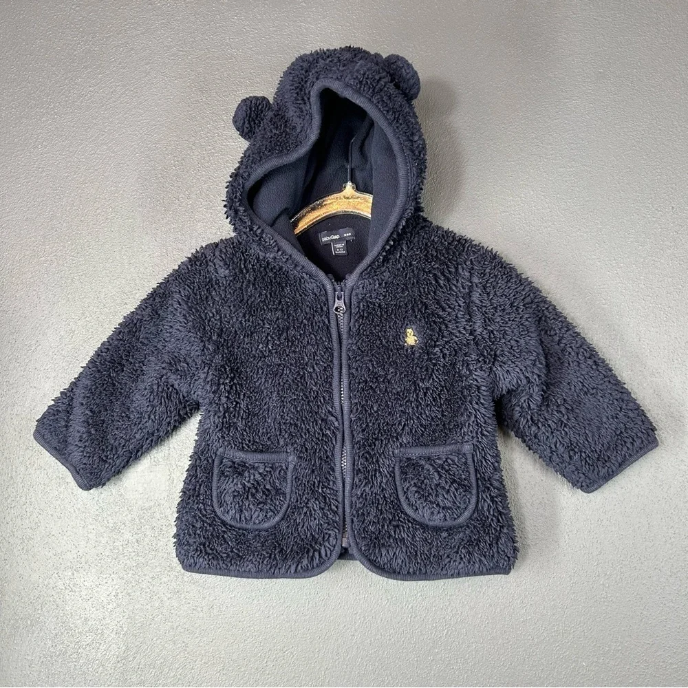 Baby Gap Navy Blue Baby Bear Full-Zip Hoodie